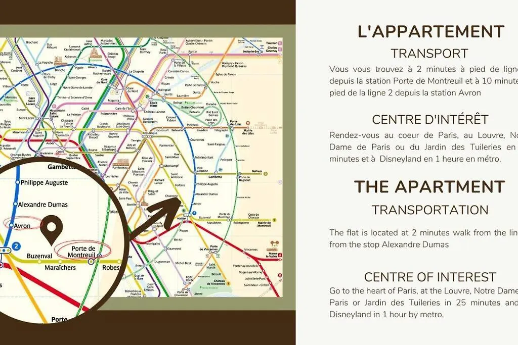 דירה 41.appart 4pers#1 Bedroom #pere Lachaise #nation *
